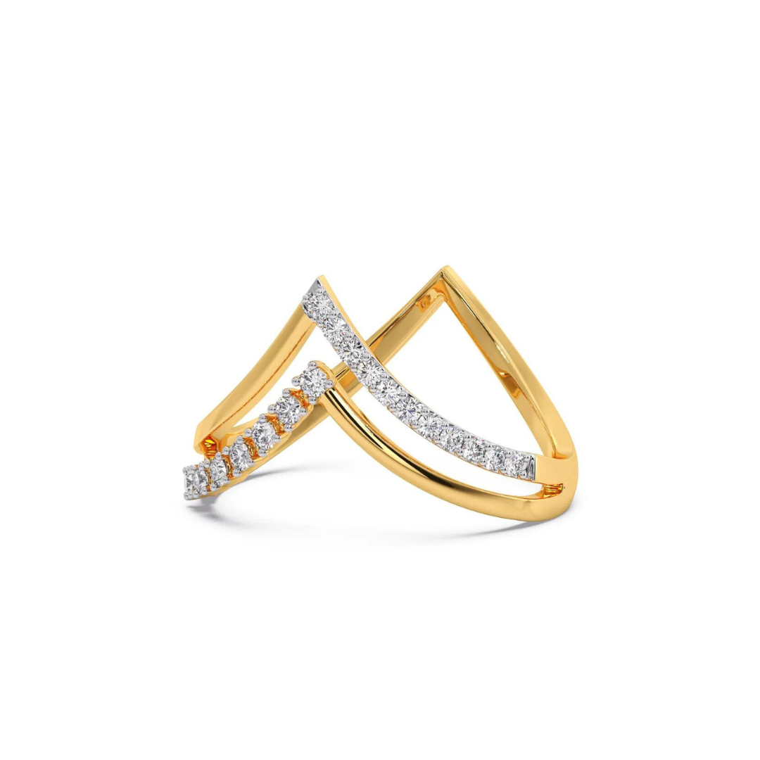 Zigzag Brilliance Lab-Grown Diamond Ring