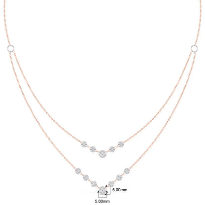 Radiant Shine Dual Layer Lab-Grown Diamond Necklace