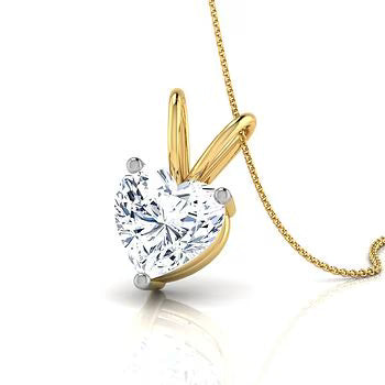 Heart Loop Solitaire Lab-Grown Diamond Pendant