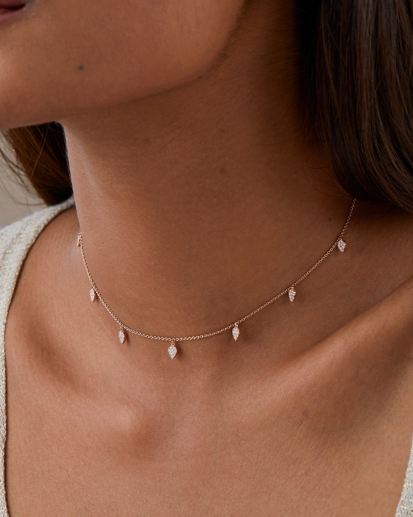 Cascading Pear Drop Lab-Grown Diamond Necklace