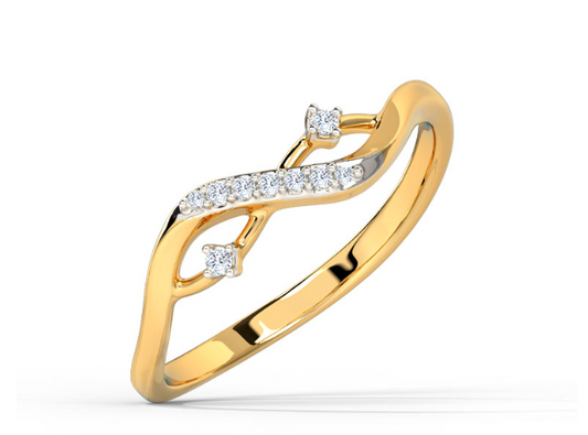 Gleaming Interlace Lab-Grown Diamond Ring